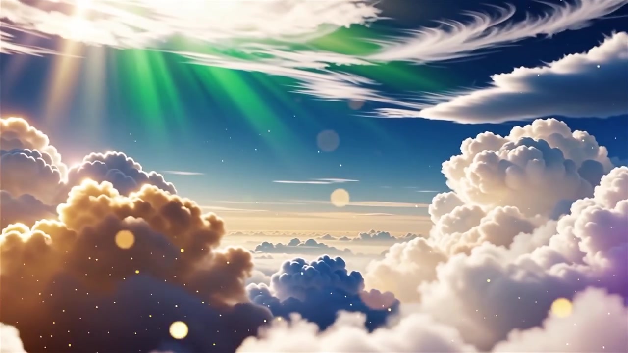 Christian Heavenly Light Worship Background
