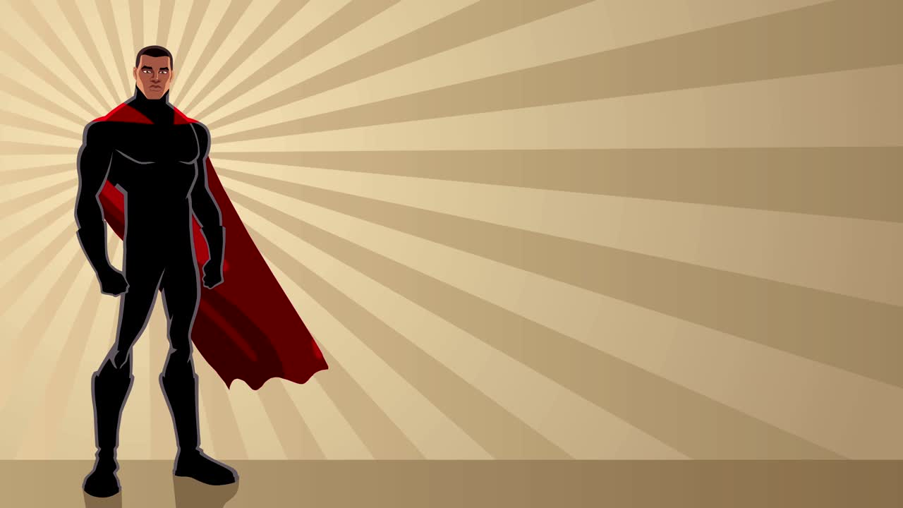 superhéroe luz de rayo negro