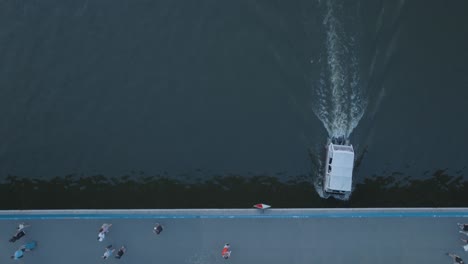 aerial drone shot of krakow poland vistula river at sunrise