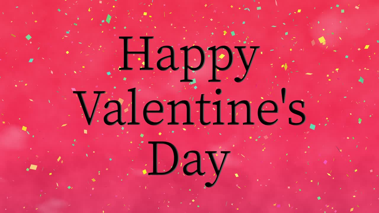 Animazione grafica di testo per messaggio di San Valentino.