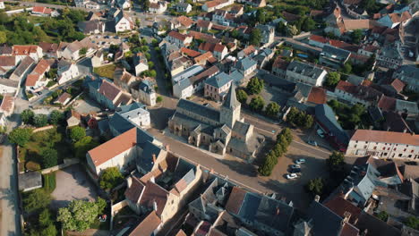 aerial view of a french village