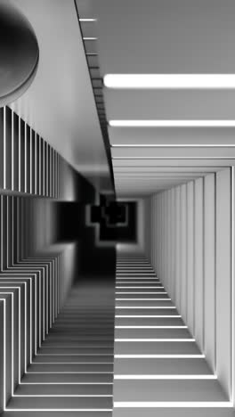 abstract 3d architectural tunnel