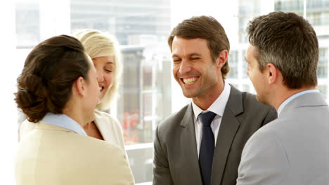 business people joining hands