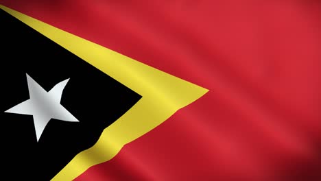 4k national animated sign of east timor (timor-leste), animated east timor (timor-leste) flag, east timor (timor-leste) flag waving, the national flag of east timor (timor-leste) animated.