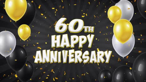 60th happy anniversary celebration graphic
