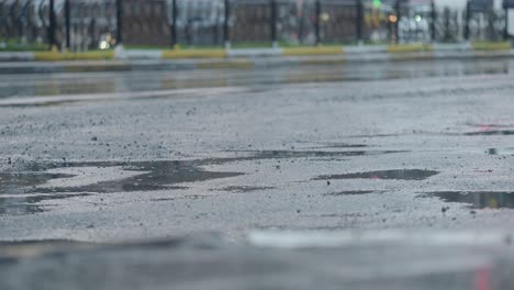 wet city street after rain