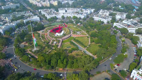 Neu-Delhi-Connaught-Place-Luftaufnahme