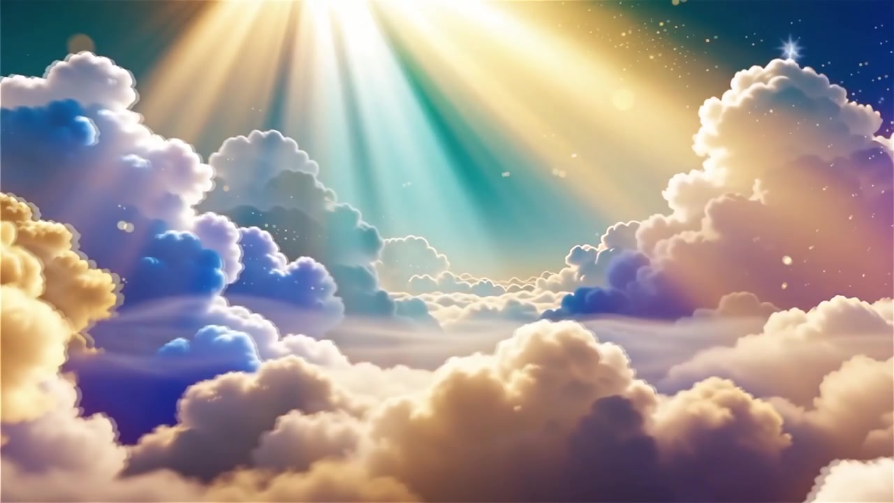 Christian Heavenly Light Worship Background