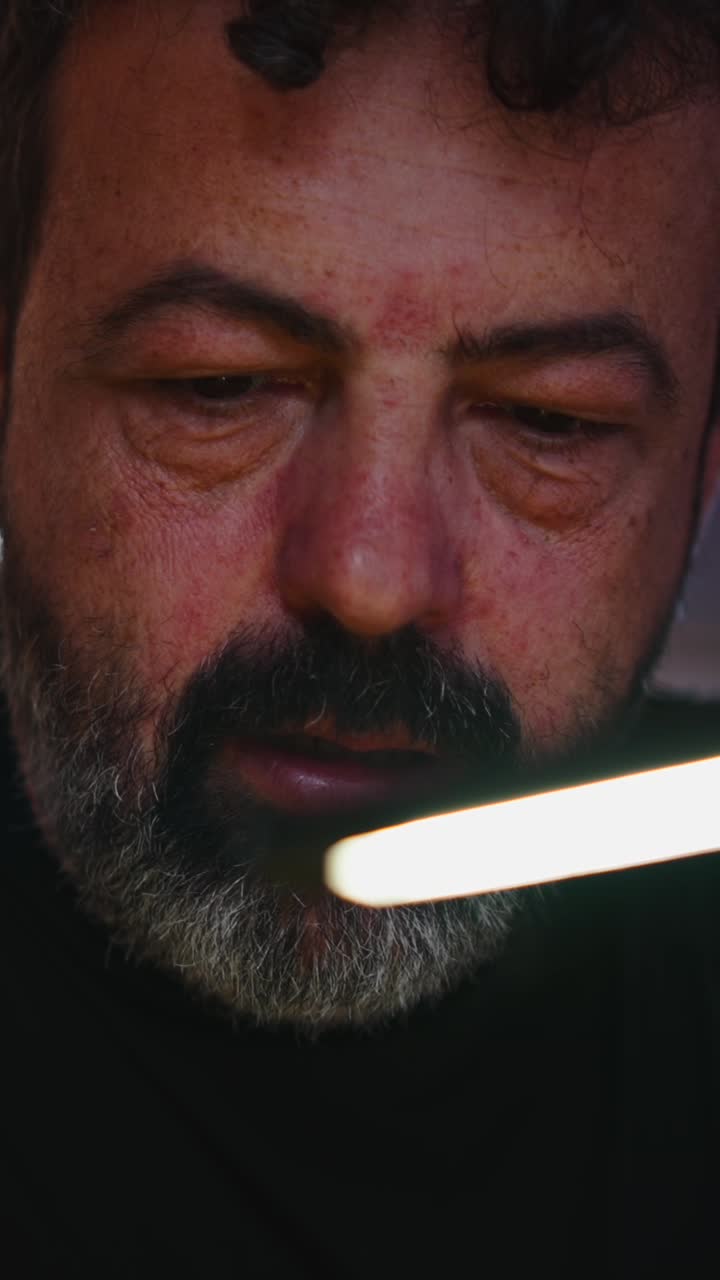 Close-up Portrait of a Man with a Beard