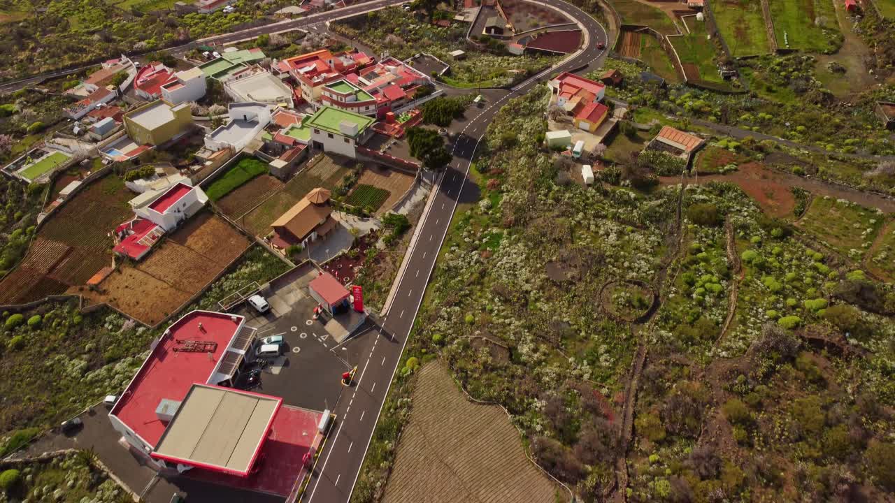 vista en los campos verdes en terrazas