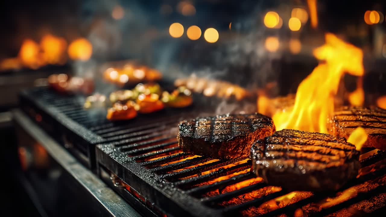 Griglie Sfrigolanti e Delizie Grigliate: Un Banchetto di Sapori Catturato nel Momento Perfetto del Piacere del Barbecue