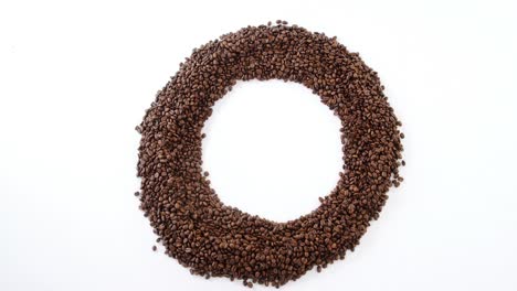 coffee beans forming circle