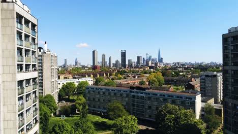aerial shot of the building