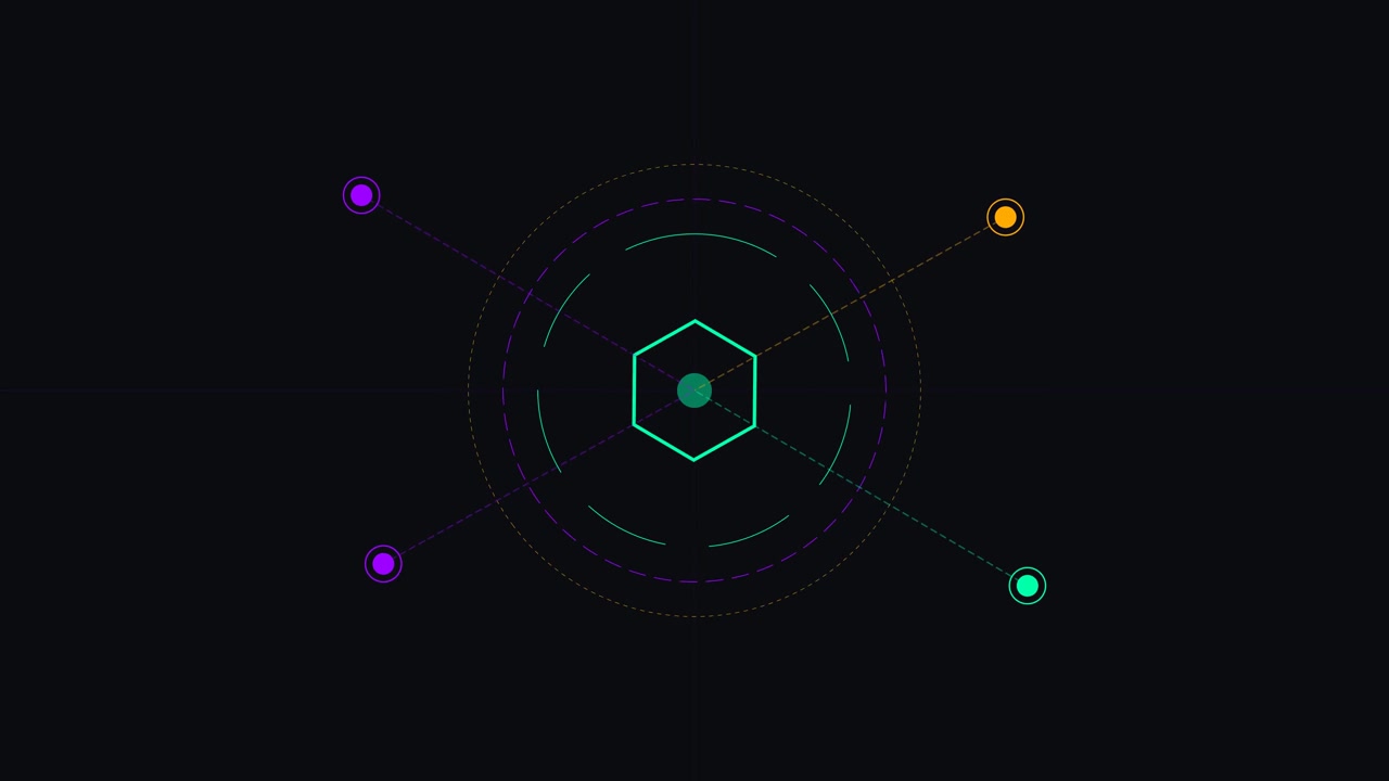 Abstract Digital Hexagon Interface Animation