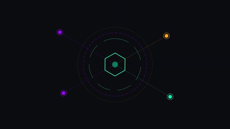 Abstract Digital Hexagon Interface Animation
