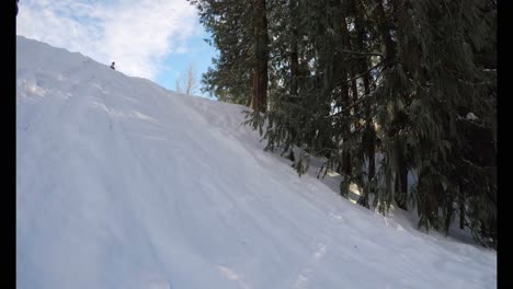 girl playing in the snow during winter 4k