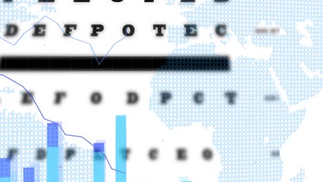 Animación-Del-Procesamiento-De-Datos-Sobre-Letras-Y-Mapa-Mundial