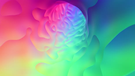 fantasy illusion colorful waves in helix on fashion gradient