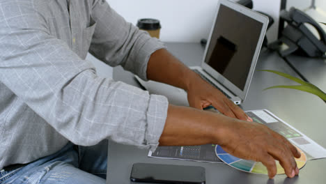 businessman working on desk at office 4k