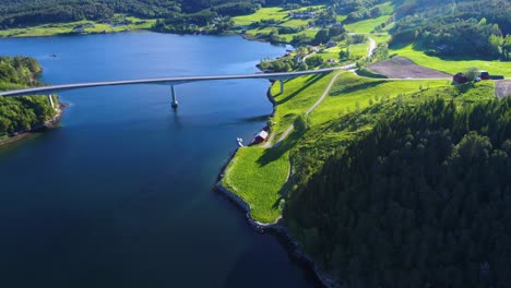 aerial footage beautiful nature norway.