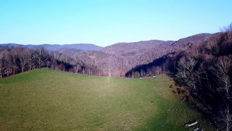 Aerial-Tiltup-to-reveal-Snake-Mountain-NC,-Snake-Mountain-North-Carolina-in-4k