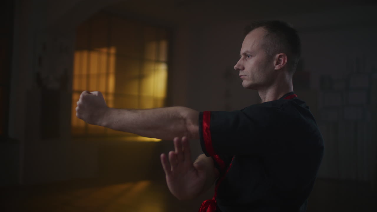 Man Practicing Kung Fu