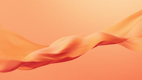 flowing orange cloth background, 3d rendering.