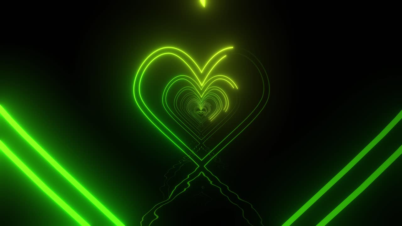 túnel del corazón de neón