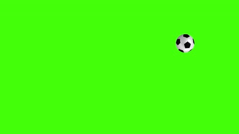 a soccer ball being headed back and forth between two players in a game of football headers against a chroma key green screen background  - seamless looping