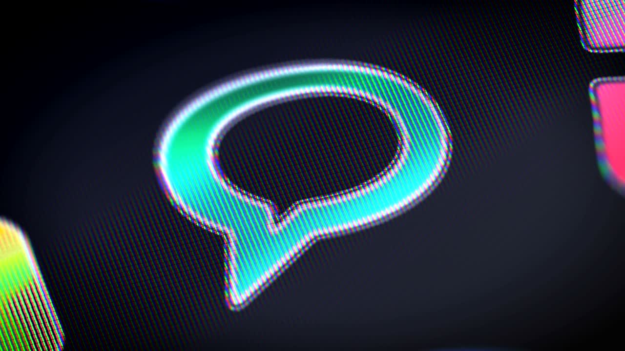 icono de chat en la pantalla. bucle.