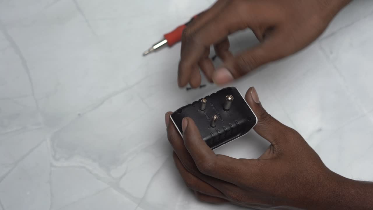 multi plug power adapter repair and cleaning top view