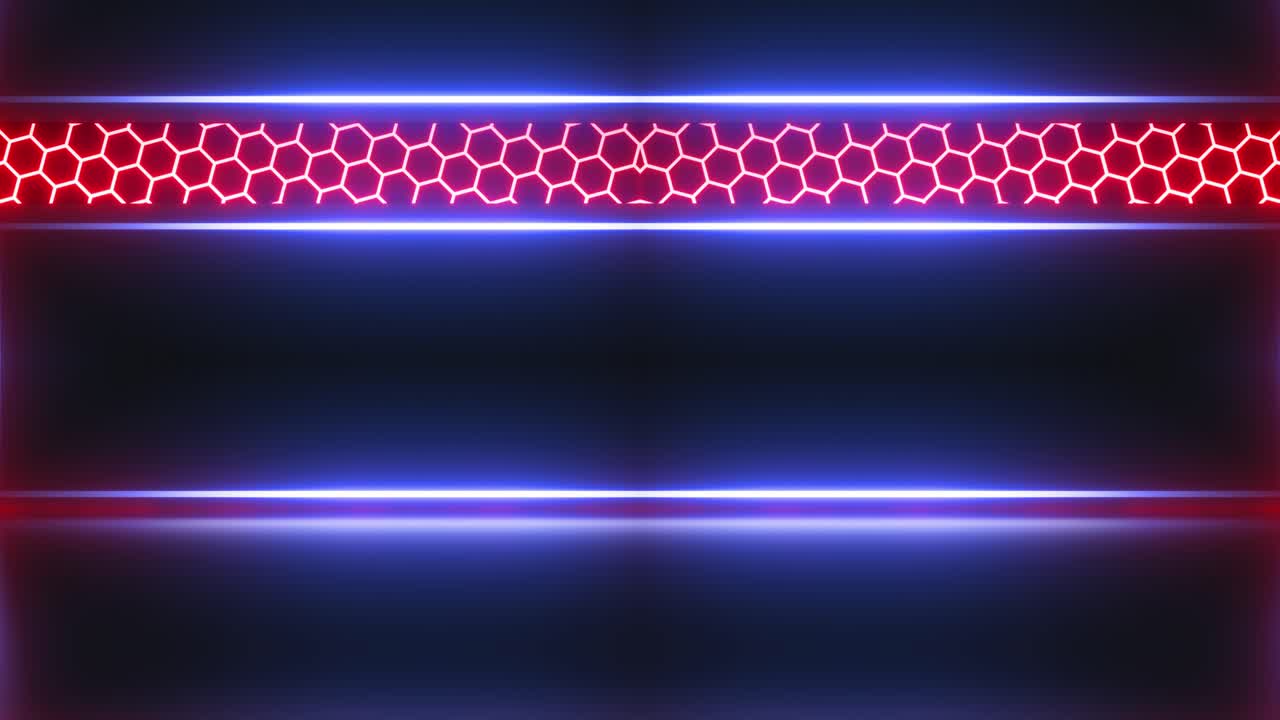 Neon Glowing Hexagon Background
