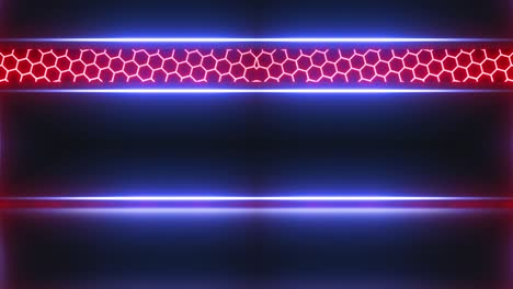 neon glowing hexagon background