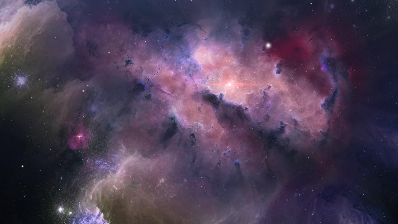 Nebulosa cósmica con estrellas, galaxia en explosión