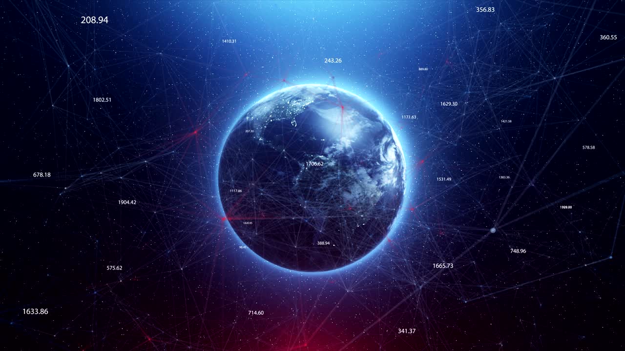 planeta tierra en el espacio y el mundo abstracto de los chismes