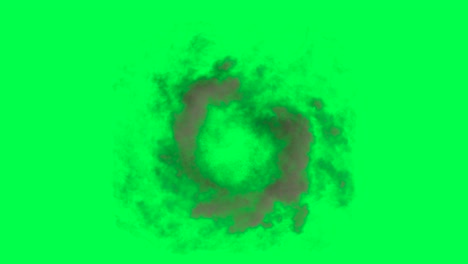 smoke ring effect on green screen