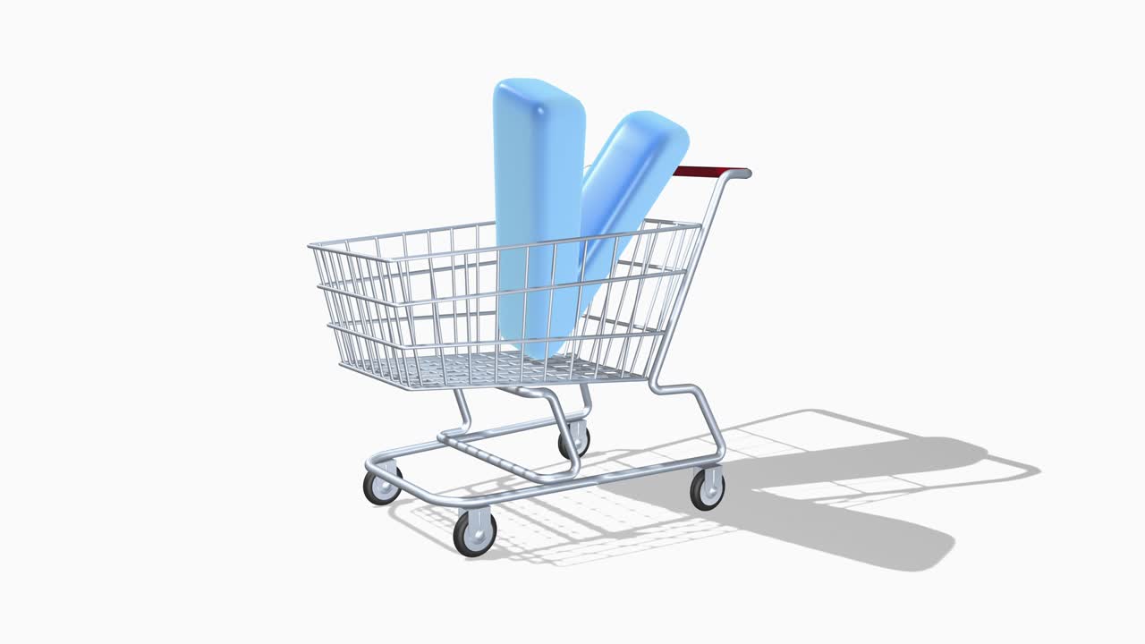 la idea de animar la venta de un símbolo de selección o encuesta. renderizado en 3d en bucle en un fondo claro.