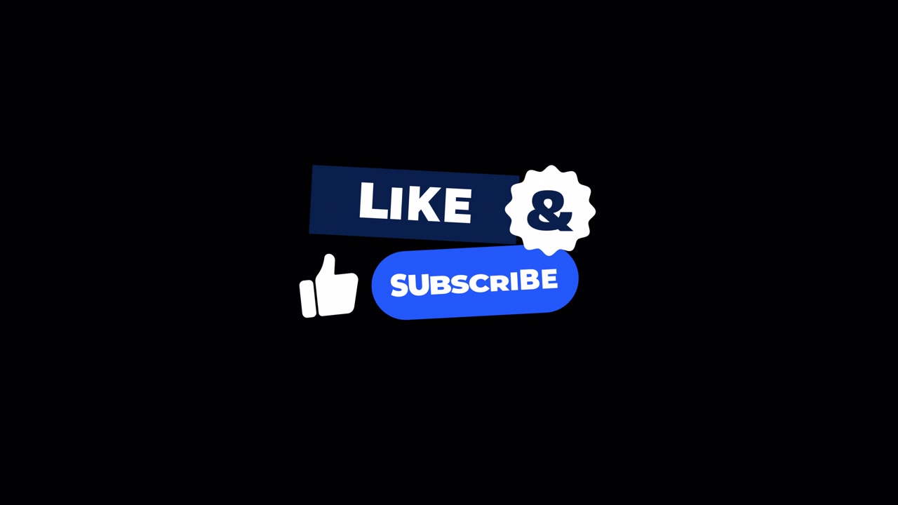 Animated Like and Subscribe Button Overlay for Social Media
