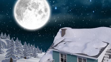 Winter-scenery-at-night