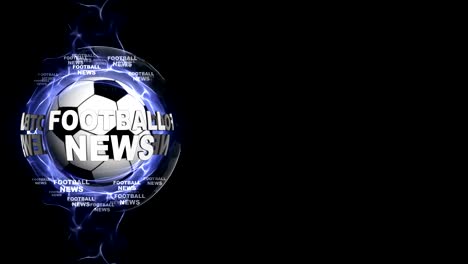 football news and ball animation, rendering, background loop