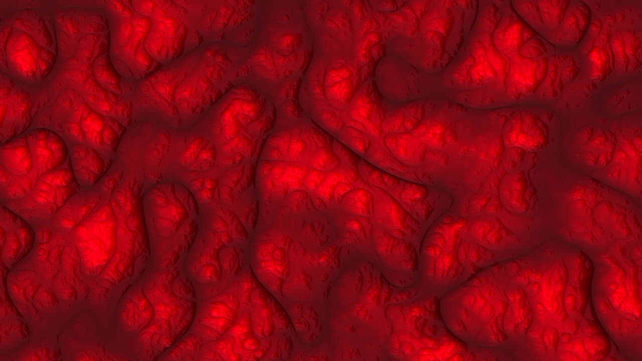 Biochemistry science research abstract shows blood red organism living cells