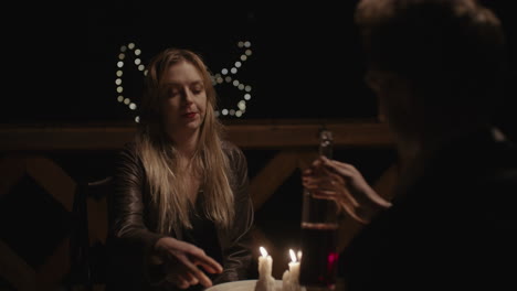 couple's romantic outdoor dinner