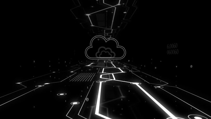 Data storage concept abbstract zoom in video background.