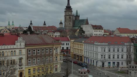 捷克共和國 hradec kralove 上空的空中景色