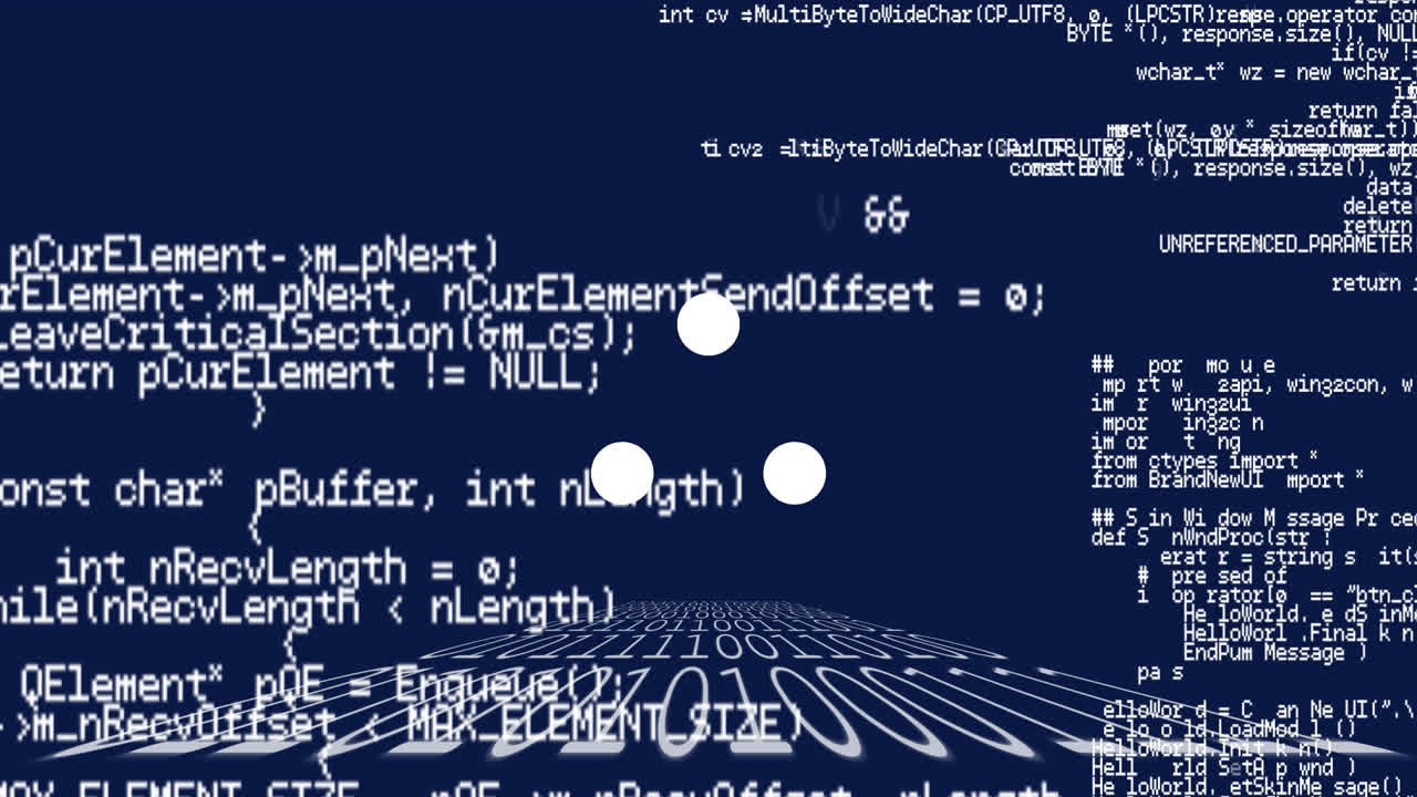Animation of data loading ring over data processing