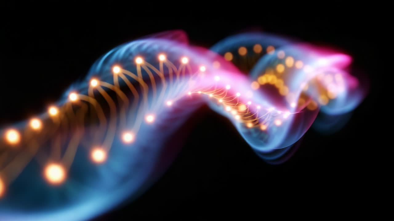 A mesmerizing display of vibrant light and color, showcasing the dynamic flow of energy and motion as a brilliant wave pattern undulates gracefully through a dark backdrop, illuminating the scene with its enchanting glow