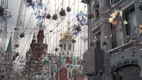 decorations in red square, moscow