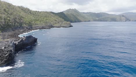 coast and shore of cabo cabron national park in samana peninsula, dominican republic