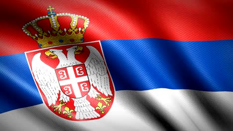 serbia flag. seamless looping animation. 4k high definition video