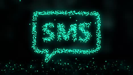 icono de mensaje de texto brillante